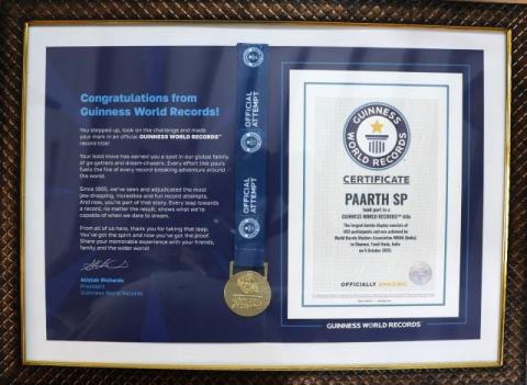 Guinness World Record Karate Achievement of Paarth SP