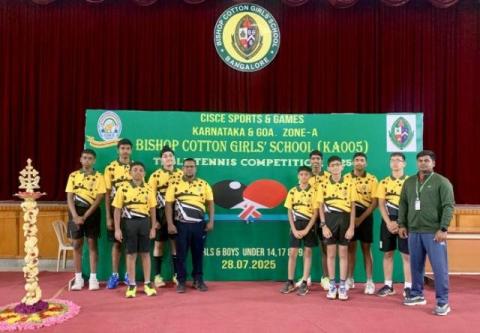  CISCE Zone A Inter-School Table Tennis Tournament