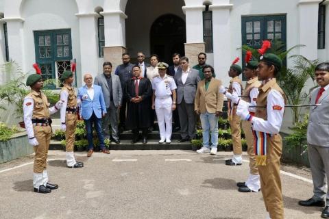  Vice Chief of the Naval Staff of India Krishna Swaminathan Visits Bishop Cotton Boys' School