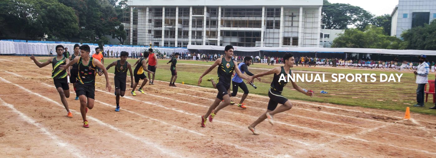 The 4x100m relay on the School's Annual Sports Day