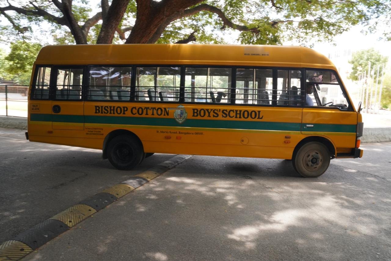 A Bishop Cotton Boys' School bus